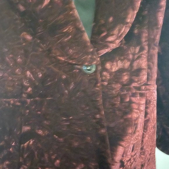 Waverly Grey liberant 2 button velvet deep Burgundy/plum women blazer size small - Picture 6 of 13